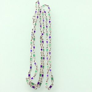 Sterling and enamel necklace